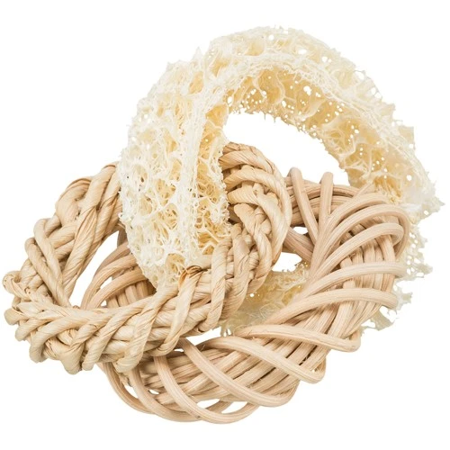 Trixie Loofah ring m. rattan og majsblad ring.